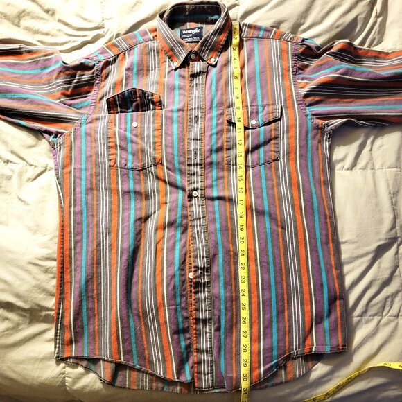 Vintage Wrangler Shirt Cowboy Cut - X-long Tails - Picture 3 of 5